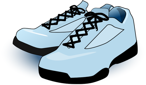 Blue tennis shoes vector image